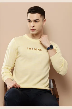 Invictus Men Typography Acrylic Pullover with Applique Detail