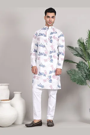 Majestic Ethnic Motifs Printed Regular Pure Cotton Straight Kurta