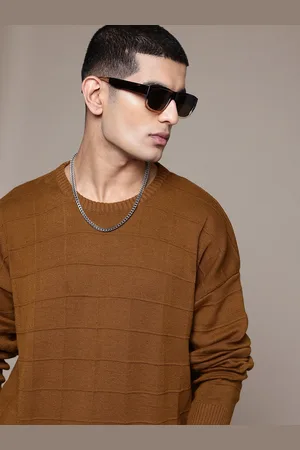 Roadster The Lifestyle Co. Men Self Checked Pullover