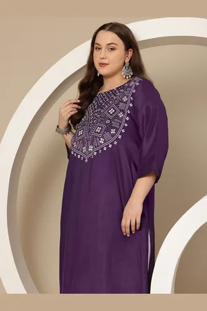 Sztori Plus Size Geometric Print Kurta