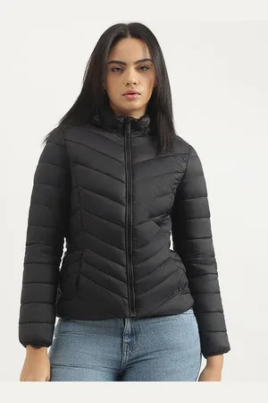 Benetton Hooded Solid Casual Puffer Jacket