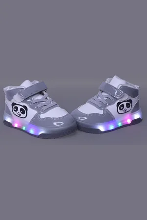 BAESD Unisex Kids Colourblocked LED Velcro Sneakers