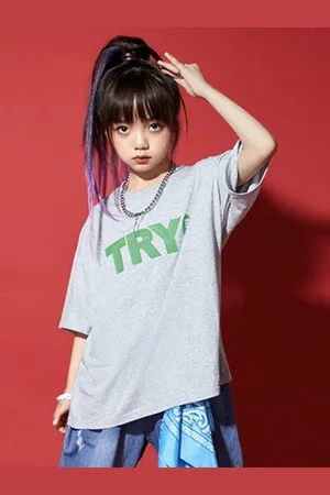 LULU & SKY Unisex Kids Typography Printed Round Neck Oversized T-shirt