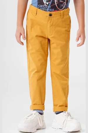 KATE & OSCAR Boys Mustard Yellow Cotton Chinos Trousers