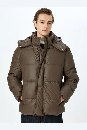 Koton Men Hooded Solid Casual Puffer Jacket