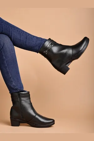 Shoetopia Girls Zipper Heeled Boots