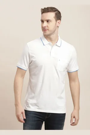 Turtle Men Solid Polo Collar Cotton Slim Fit T-shirt