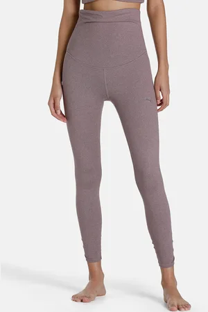 PUMA Women Purple Maternity Studio Solid Sustainable Tights