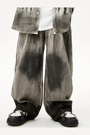 LULU & SKY Kids Straight Fit High-Rise Heavy Fade Jeans