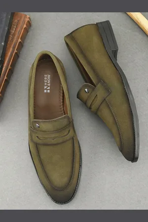 HERE&NOW Men Suede Formal Slip-Ons