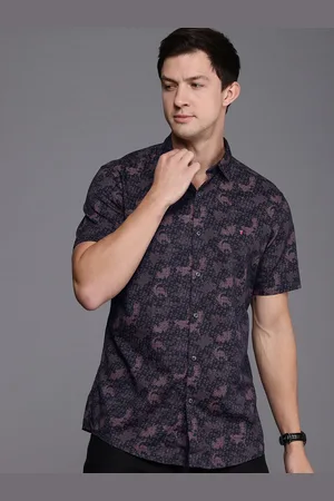 Louis Philippe Pure Cotton Slim Fit Ethnic Printed Casual Shirt