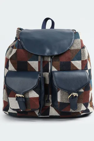 Max Collection Women Geometric Backpack With Pocket Detailed