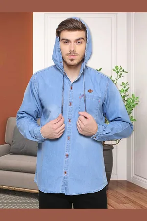 Kuons Avenue Men Blue Slim Fit Opaque Cotton Casual Shirt
