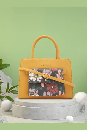 Caprese Daphne Structured Floral Printed Satchel Bag