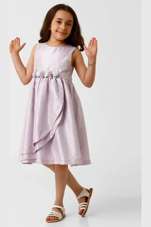 KATE & OSCAR Girls Round Neck Fit & Flare Midi Dress