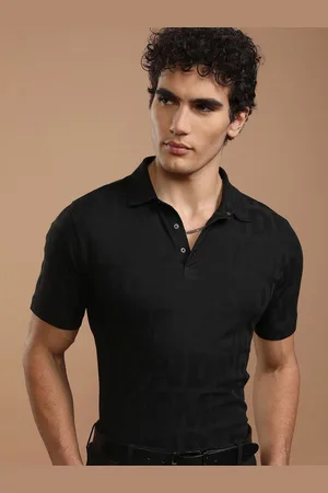 Highlander Men Typography Printed Polo Collar T-shirt