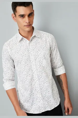 Max Collection Men Spread Collar Floral Printed Cotton Casual Shirt