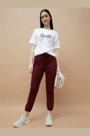 Lifestyle Women Regular Fit Mid-Rise Cotton Joggers