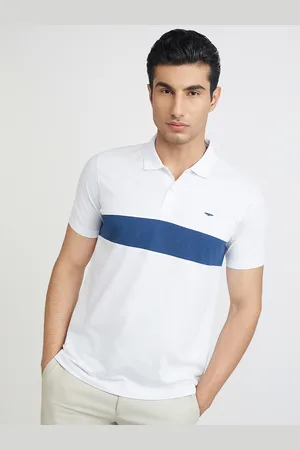 Park Avenue Striped Polo Collar Slim Fit T-shirt