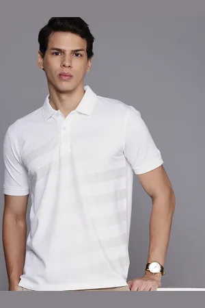 Louis Philippe Geometric Printed Polo Collar T-shirt