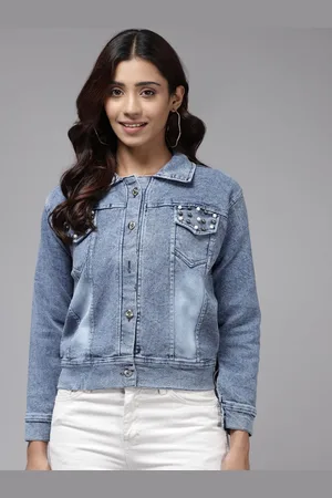 Roadster The Lifestyle Co Cotton Spread Collar Denim Jacket