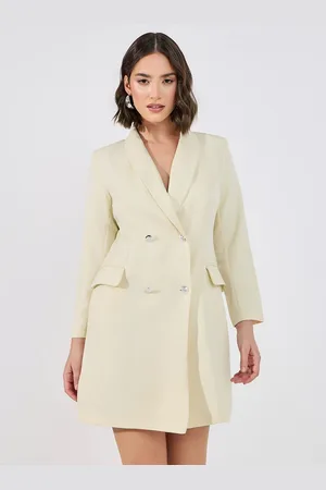 Styli Women Solid Long Sleeve Mini Length Blazer Dress