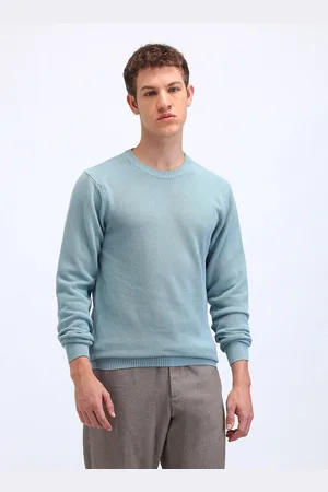 Flying Machine Men Self Design Cotton Pullover Sweater