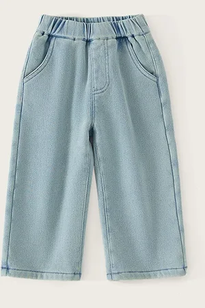 LULU & SKY Girls Straight Fit High-Rise Jeans