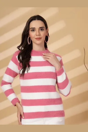 Clora Creation Women Striped Woollen Pullover