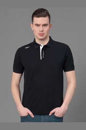 Red Tape Polo Collar Short Sleeves Button T-shirt