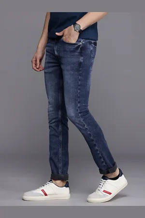 Louis Philippe Men Super Slim Fit Skinny Heavy Fade Stretchable Jeans