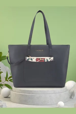 Caprese PU Structured Solid Tote Bag