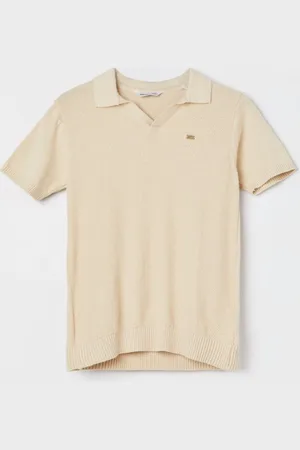 Lifestyle Boys Solid Polo Collar Cotton T-shirt