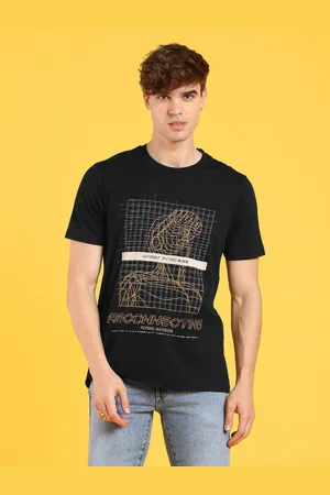 Flying Machine Men Printed Applique T-shirt
