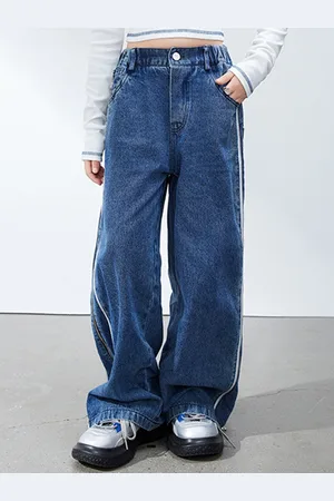 LULU & SKY Girls Straight Fit Low-Rise Jeans