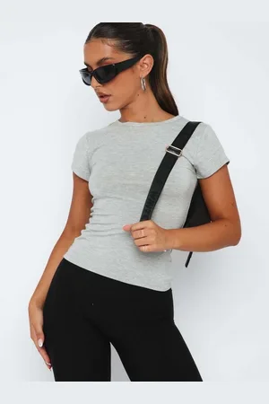 LULU & SKY Women Solid Round Neck T-shirt