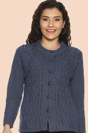 CLAPTON Women Woollen Long Sleeves Cardigan