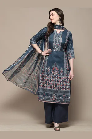Biba Floral Printed Unstitched Dress Material
