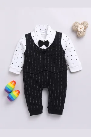 Moms Love Infant Boys Striped Pure Cotton Party Romper