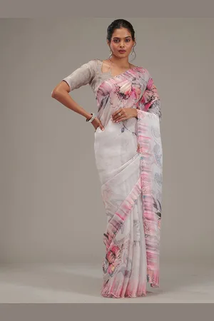 Koskii Sequinned Tissue Saree