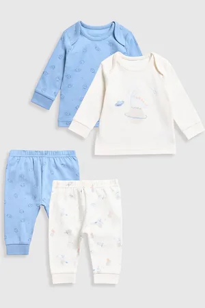 Mothercare Boys Pack of Of 2 Dinosaur Printed Pure Cotton Sweatshirt With Pyjamas