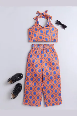 taffykids Girls Printed Top with Trousers