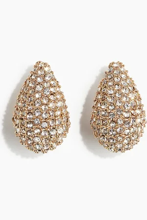 H&M Rhinestone-Decorated Dome Earrings