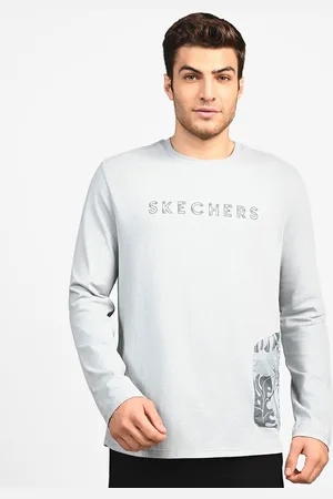 Skechers Men Graphic Printed Round Neck Cotton T-shirt