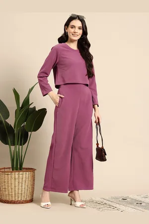 Mast & Harbour Textured Raglan Sleeve Top & Trousers Co-Ord Set