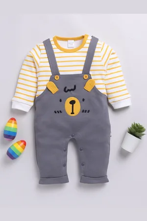Moms Love Infant Boys Striped Pure Cotton Party Romper