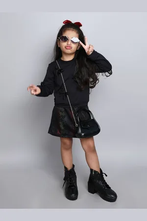 taffykids Girls Printed Top with Skirt