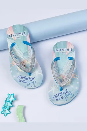 toothless Girls Printed Rubber Thong Flip-Flops