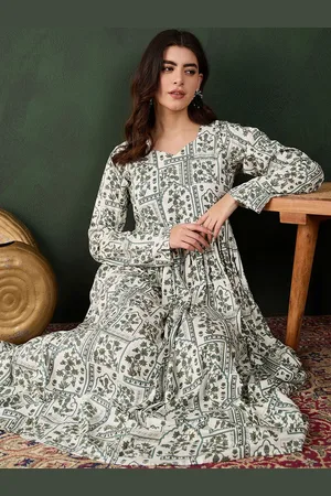 Sangria Floral Printed Fit & Flared Maxi Dress