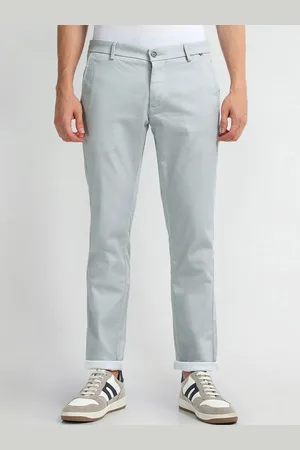 Arrow Men Slim Fit Mid-Rise Cotton Plain Chinos Trousers